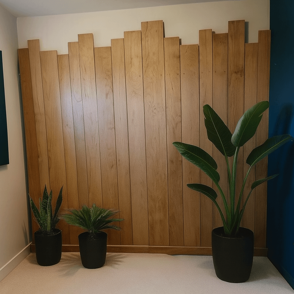 Mur en bois – planches de chêne