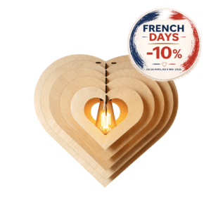 Suspension en bois "Coeur"