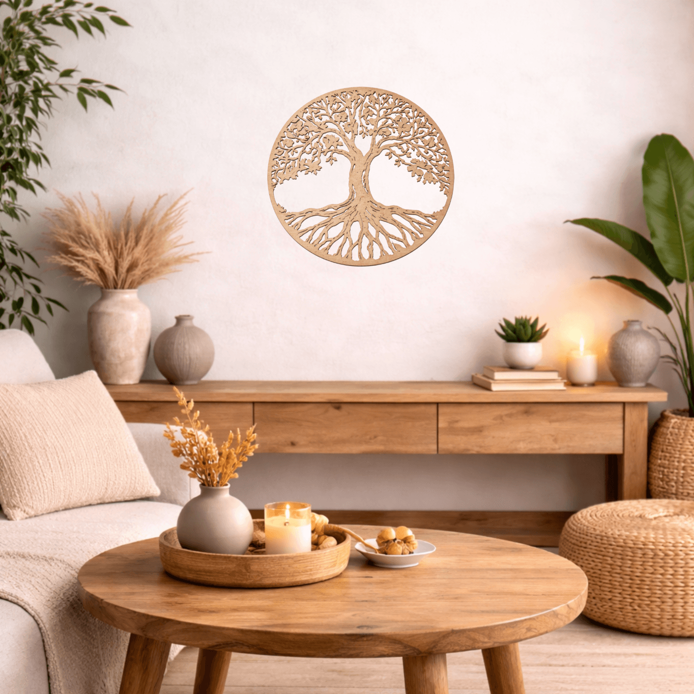 Arbre de Vie en bois mural | Diamètre 60 cm – Image 2
