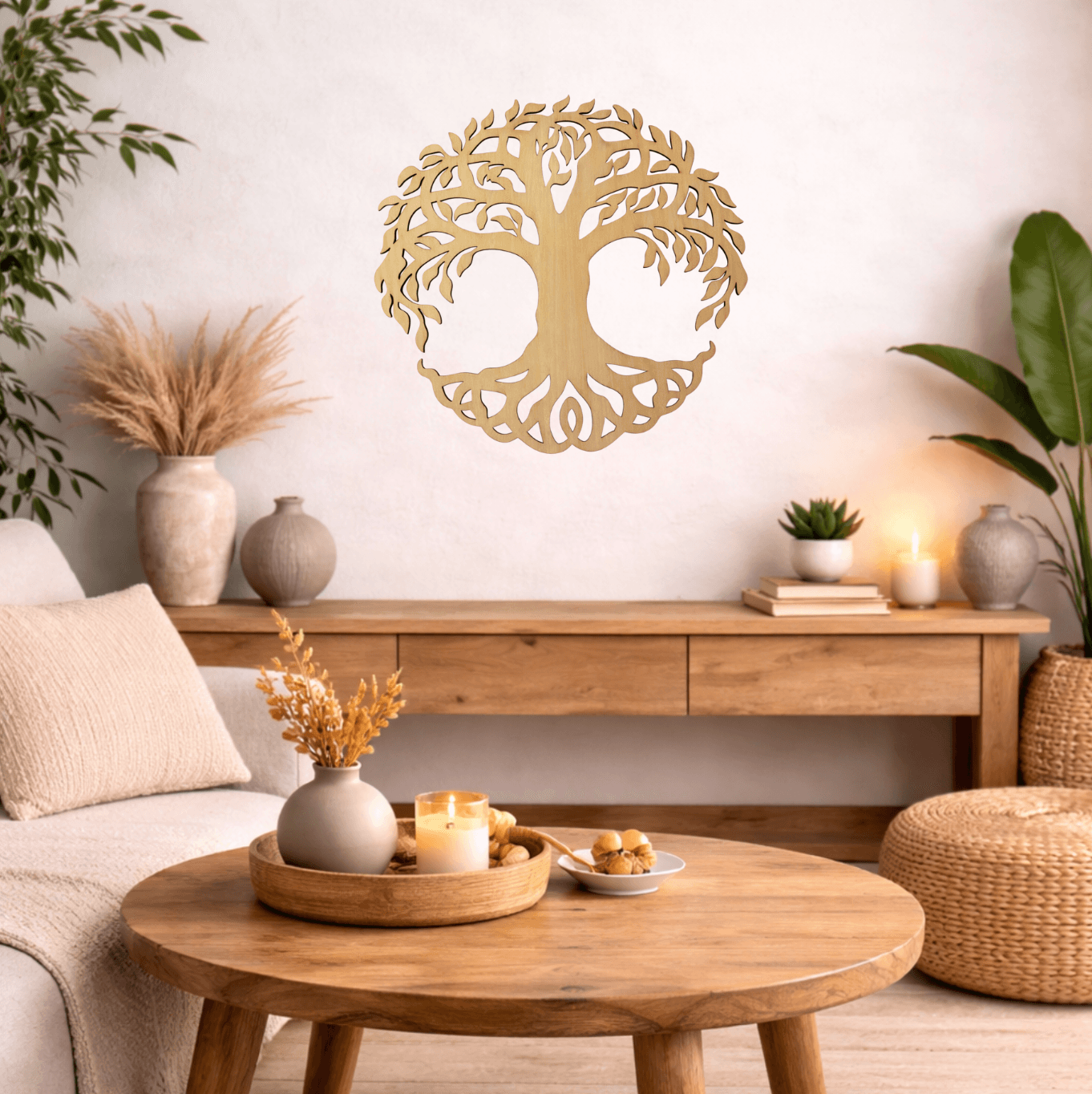 Arbre de Vie en bois mural | Diamètre 60 cm – Image 2