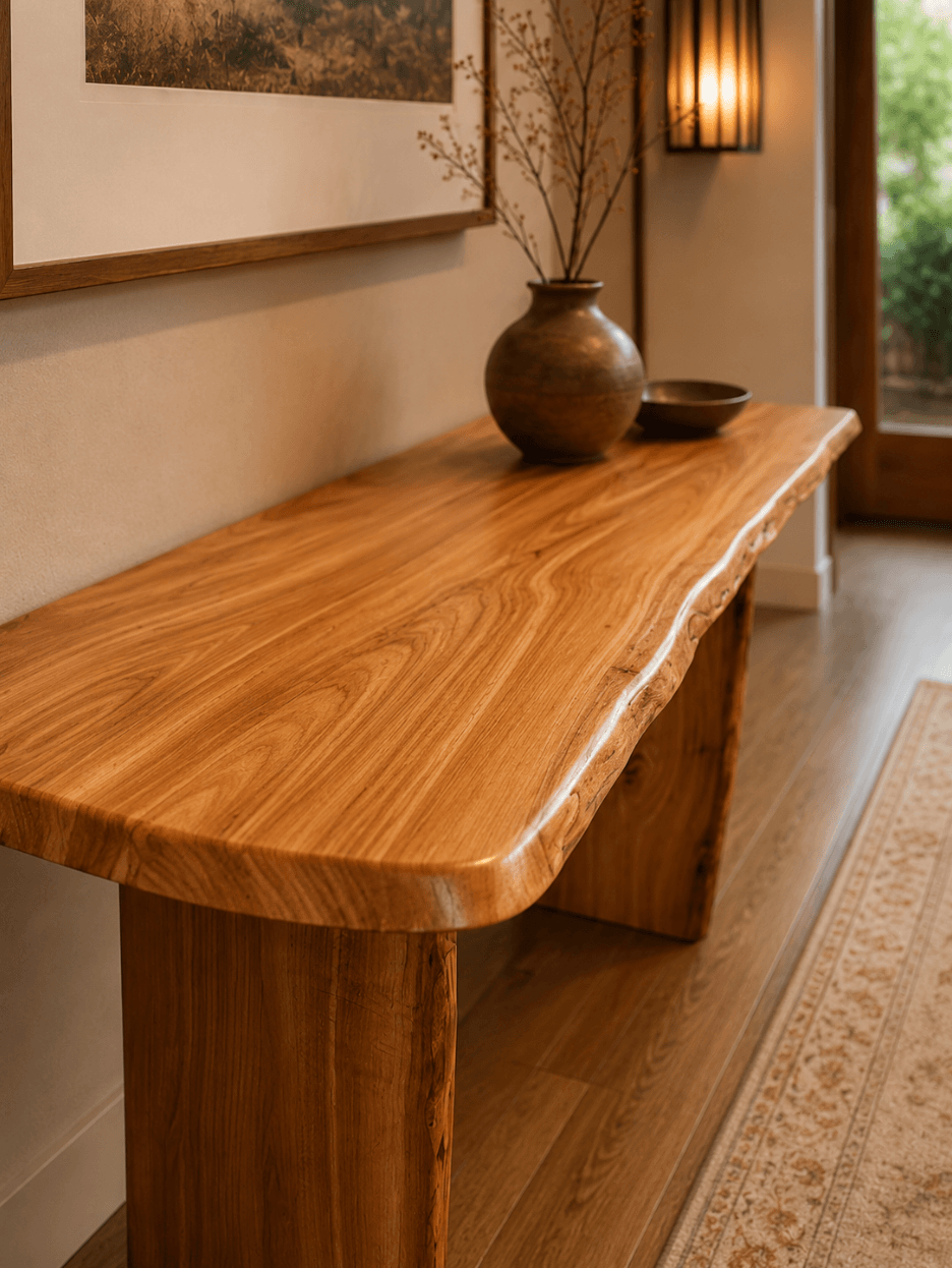 Console en merisier massif | Finition "live Edge" – Image 2