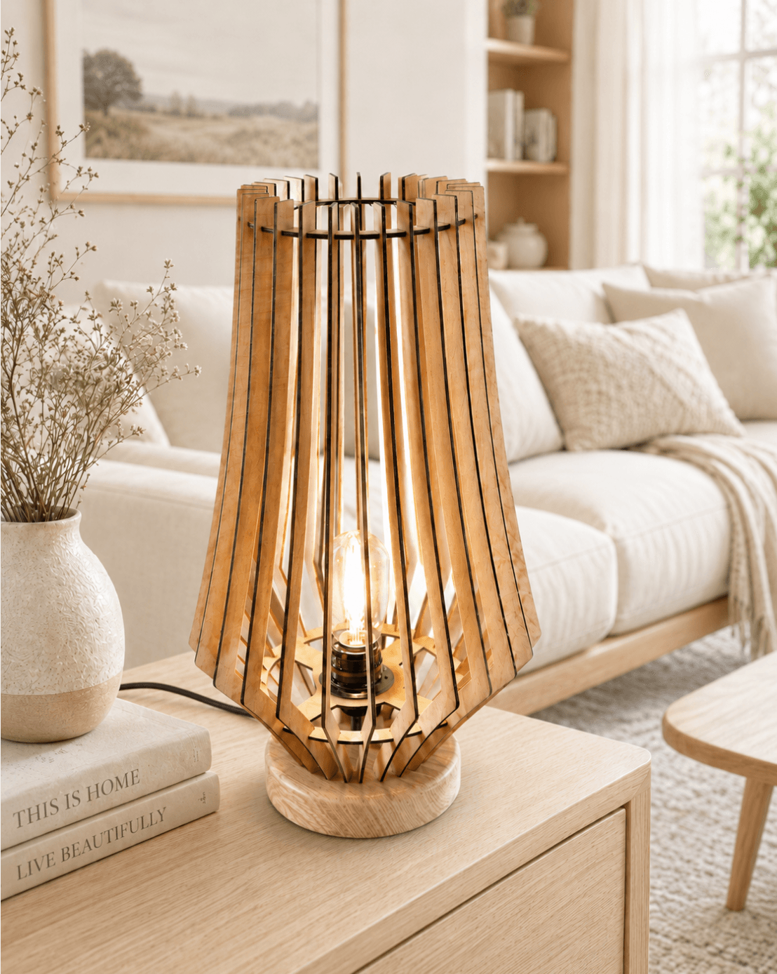 Lampe en bois Éclisse – Image 2